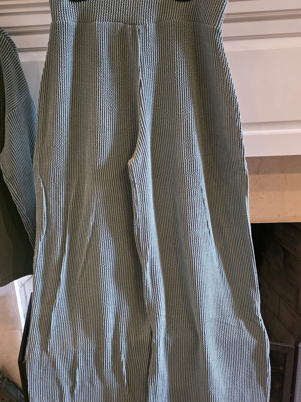 Zenana Outfitters Ribbed Wide-Leg Pants & Knit Top in Sage Green - Picture 3 of 5